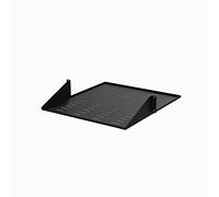 StarTech Mensola rack 2U CABSHF2POSTV2 – ventilata, 2 staffe, montaggio centrale, nera, 34 kg