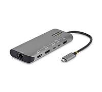 StarTech Adattatore Multiporta USB4 7-in-1, Dual 4K senza driver per macOS e Windows, ricarica PD 140W, Hub 3 porte 10Gbps, Ethernet 2.5 Gigabit, Mini Dock
