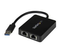StarTech.com Adattatore USB 3.0 a doppia porta Ethernet Gigabit NIC con porta USB