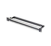 StarTech Patch Panel Vuoto a 48 Porte 1U, Pannello Patch per Connettori Keystone RJ45 STP Cat6 con Barra di Gestione Cavi, Montaggio in Armadio Rack 19"