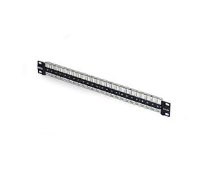 StarTech Patch Panel Vuoto Keystone STP 48 Porte 1U (C6PANELSTP481U) | Per Connettori Keystone RJ45 Cat6, Montaggio in Armadio Rack 19 Pollici, Schermato