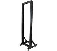 StarTech Rack 42U 19" 2 Montanti Open Frame con Ruote, da Pavimento, 300kg | Portata 300kg, Facile Accesso ai Cavi, Struttura Robusta in Acciaio