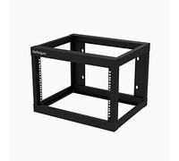 StarTech Rack 6U a Telaio Aperto a Muro, 2 Montanti, 43,5cm (RK619WALLO) | Per Switch e Patch Panel, Armadio di Rete, Design Robusto