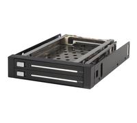 StarTech.com Backplane per rack mobile SATA hot swap 2,5 '' a 2 unità, Contenitore per rack SATA a 2 unità per HDD 3.5 (HSB220SAT25B)
