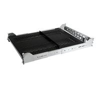 StarTech.com Ripiano Rack 2U - Mensola rack 19" scorrevole ventilata con pannello passacavo posteriore integrato - Profondità regolabile da 70 a 80 cm - Portata 50 kg - Acciaio (UNISLDSHF19M)