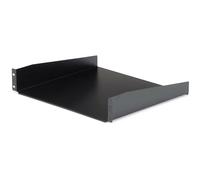 StarTech Ripiano Rack 2U a Sbalzo 19", 20kg, Vassoio 41cm, Nero (CABSHELF) | Acciaio Resistente, Vassoio per Apparecchiature di Rete, Compatibile con Armadi e Cabinet