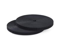 StarTech Rotolo di da 25ft / 7,6 m, larghezza 1,2 cm, nero | Fascette per cavi riutilizzabili tagliate su misura, nastro di fissaggio, involucri in tessuto regolabili, rotolo sfuso