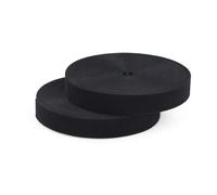 StarTech Rotolo di da 25ft / 7,6 m, larghezza 1in / 2,5 cm, nero | Fascette per cavi riutilizzabili tagliate su misura, nastro di fissaggio, involucri in tessuto regolabili, rotolo sfuso