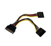 StarTech.com Cavo di alimentazione SATA, Cavo Sdoppiatore Y di Alimentazione SATA, Connettore alimentazione splitter SATA M/F da 15 cm