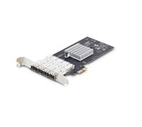 StarTech.com Scheda di rete SFP GbE a 4 porte, PCIe 2.0 x2 (compatibile x4, x8, x16), Controller Intel I350-AM4 4x 1GbE, 1000BASE rame/fibra ottica, NIC Gigabit Ethernet per desktop/server - Windows e Linux [P041GI-NETWORK-CARD]