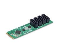 StarTech.com Scheda adattatore da M.2 a SATA a 4 porte, scheda di espansione M.2 PCIe 3.0 a SATA HDD/SSD; Windows/macOS/Linux