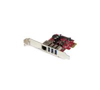 ST PEXUSB3S3GE - PCIe card, 3 port USB 3.0, optional low profile, with GbE