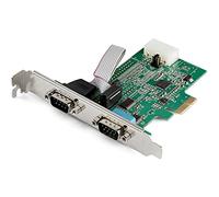 StarTechcom Scheda Seriale PCI Express con 2 Porte - Controller PCIe RS232 - 16950 UART - Scheda Seriale di Espansione DB9 a P