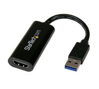 StarTech.com Adattatore da USB 3.0 a HDMI - 1080p (1920x1200) - Sottile/Compatto convertitore video da USB Type-A a HDMI per monitor - Nero - Solo Windows (USB32HDES)