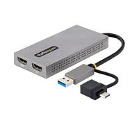 StarTech Scheda Video Esterna USB 3.0 A/C a 2x HDMI, 4K30Hz + 1080p | Compatibile con Windows e Mac, Estende il Desktop su Due Schermi