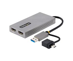 StarTech Scheda Video Esterna USB 3.0 A/C a 2x HDMI, 4K30Hz + 1080p | Compatibile con Windows e Mac, Estende il Desktop su Due Schermi
