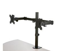 Startech Supporto Per Doppio Monitor -acciaio One Size Black