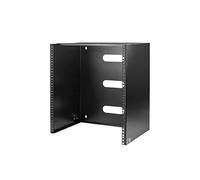 StarTech Staffa Rack 12U a Parete per Patch Panel 34,9cm, Nero (WALLMNT12) | Ideale per Apparecchiature di Rete Poco Profonde, Profondita 34,9cm, Portata 56,7kg