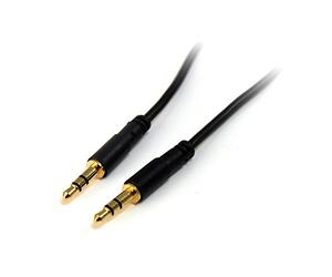StarTech StarTech 3 ft Slim 3.5mm Stereo Audio Cable - M/M: MU3MMS | Connettori Placcati Oro, Cavo Ausiliario per Cuffie e Auricolari