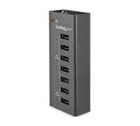 STARTECH Stazione Ricarica USB 7 Porte 1A e 2A in Alluminio Nero