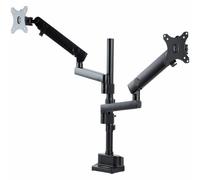 StarTech.com Supporto Doppio Monitor per Scrivania - Braccio per 2 Monitor VESA fino a 32" /8kg - Staffe Verticali Impilabili - Altezza Regolabile/Snodato - Montaggio Morsetto a C o Vite Passante