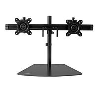 StarTech.com Supporto per doppio monitor VESA regolabile, Supporta monitor da 12 a 24'', Base a basso profilo (ARMBARDUO)