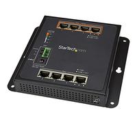 StarTech Switch Industriale Gigabit 8 Porte 4 PoE+ Gestito (IES81GPOEW) | Montaggio a Parete con Accesso Frontale, Design Robusto per Ambienti Industriali