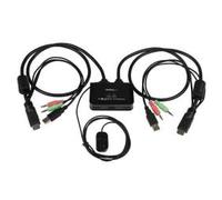 StarTech Switch KVM SV211HDUA - 2 porte HDMI/USB con audio e switch remoto, alimentazione USB