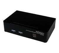 StarTech Switch KVM DisplayPort 2 Porte 2560x1600 60Hz Audio Oltre 1080p | Controllo di 2 Computer, Plug and Play, Immagini ad Alta Risoluzione, Compatibile Windows e Mac