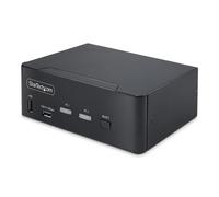 StarTech.com KVM Switch DisplayPort a 2 porte per doppio monitor, 8K 60Hz/4K 144Hz, DP 1.4, 2x USB 10Gbps, 4x HID, commutazione con tasti di scelta rapida, TAA (2-PORT 1.4 SWITCH - DUAL-MONITOR DISPLAYPORT KVM) [P2CDD143-KVM-SWITCH]