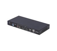 StarTech.com Switch KVM con doppia porta DisplayPort e doppio monitor con matrice video Dual View, 4K 60Hz, hub 4x USB, TAA