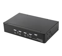 StarTech Switch KVM DisplayPort 4 Porte, 4K 60Hz DP 1.2, Hub USB 2.0, MST | Audio Integrato, Hub USB 2.0 per Periferiche, Ideale per Workstation Professionali