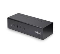StarTech Switch KVM DisplayPort 4 Porte Doppio Monitor, 4K 60Hz, USB 5Gbps | Commutazione con hotkey e pulsanti, 2x hub USB 5Gbps, Ideale per postazioni multi-monitor 4K