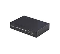 StarTech Switch KVM DisplayPort 4 Porte Multi-View, Mouse Roaming, 4K 60Hz | Visualizzazione multi-sorgente 4K, Controllo di 4 computer, Ideale per sale controllo e trading