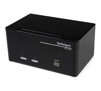 StarTech Switch KVM DVI 3 Monitor 2 Porte 1920x1200 Hub USB 2.0 e Audio | Controllo di 2 Computer su 3 Display, Immagini Nitide, Plug and Play, Compatibile Windows e Mac