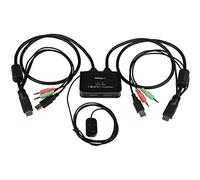 StarTech Switch KVM SV211HDUA - 2 porte HDMI/USB con audio e switch remoto, alimentazione USB