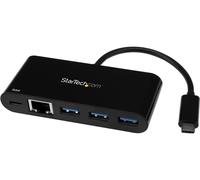 Startech Usb-C A Hub Usb 3.0 A 3 Porte Con Ethernet Gigabit E Power Delivery