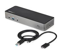 StarTech.com USB-C e USB-A Dock - Docking station universale triplo monitor DisplayPort e HDMI 4K 60Hz - 85W Power Delivery, Hub 6x USB, GbE, Audio - Docking station USB tipo C/USB 3.1 Gen 2 10Gbps