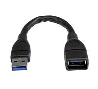 StarTech USB3EXT6INBK Cavo prolunga USB 3.0 Tipo A da 15 cm da A ad A - Maschio/Femmina