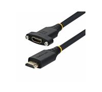 StarTechcom 1.8M HDMI 2.0 CABLE M-F PANEL M TO F PANEL BLACK CABLE
