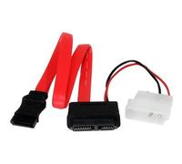 ST SLSATAF12 - Cavo slim SATA presa > presa SATA / LP4 pz., 30 cm, rosso
