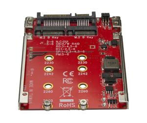 StarTechcom Adattatore per 2 Dischi SSD M.2 a SATA per alloggio da S322M225R