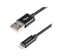 StarTech.com Cavo connettore Lightning a 8 pin Apple a USB da 1m per iPhone / iPod / iPad, Nero, Ricarica e sincronizza (USBLT1MB)