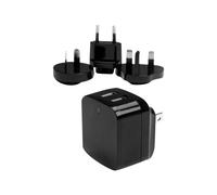 StarTechcom Caricabatterie da Muro a doppia porta x2 USB ad alta USB2PACBK