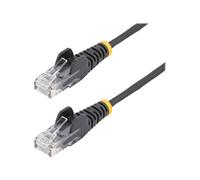 StarTechcom Cat6 Cable Black Slim Patch Cord Snagless LSZH N6PAT300CMBKS