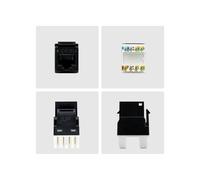 StarTechcom Cat6 Keystone Jack 24-Pack 180-Deg Rete CAT 6 C6KEY110180BK24PK