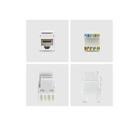 StarTechcom Cat6 Keystone Jack 24-Pack 180-Deg Rete CAT 6 C6KEY110180WH24PK