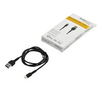 StarTechcom Cavo da USB-A a Lightening bianco da 1m di colore nero Robusto e
