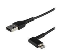 StarTechcom Cavo da USB-A a Lightening da 1m durevole nero ad angolo retto a 90°