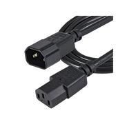 StarTech.com Cavo Prolunga di Alimentazione da 1m, Prolunga Elettrica AC per Computer/Stampante/Monitor da C14 a C13, 10A-125V, 18AWG, Omologato UL